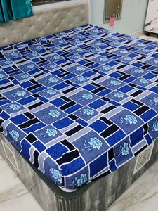 blue colour bedsheet