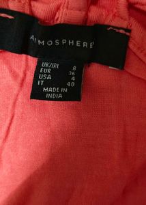 Peach Designer Back Cotton Comfy Dress