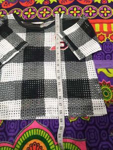 Checkered Crop Top with Patch