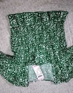 Floral Green Top