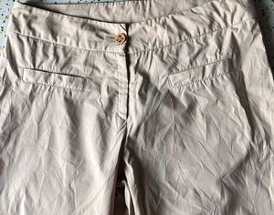 Beige Casual Pants
