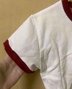 White Ringer Top
