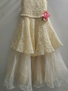 Cream Lace Party Dress