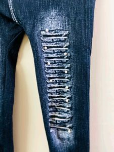 Dark Wash Denim Look Leggings