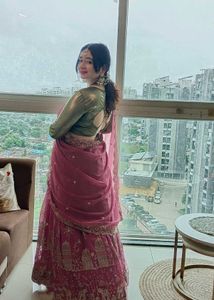 Pink Embroidered Lehenga
