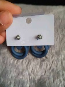 Blue Knot Statement Earrings
