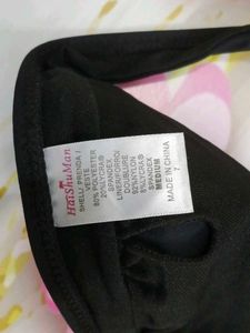 (1134)Black Heart Detail Bikini Top