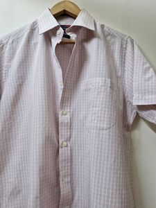 Very Smart Pink And White Men&#39;s Bushshirt Like New