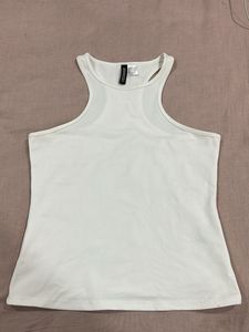 H&M White Racerback Tank Top