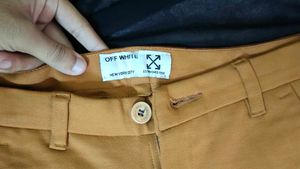 Off-White Brown Pants
