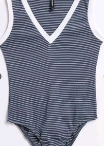 Striped Bodysuit - Unused With Tags