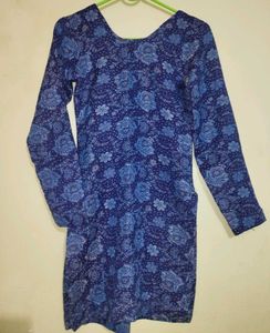 Blue Floral Mini Dress