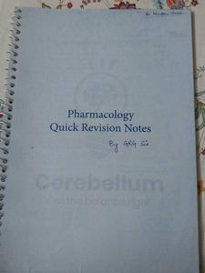 Pharmacology Quick Revision Notes