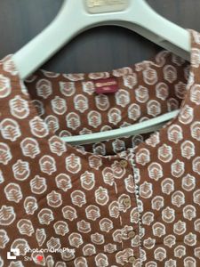 Brown Printed Kurta Set
