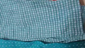 Teal Bandhani Dress Material