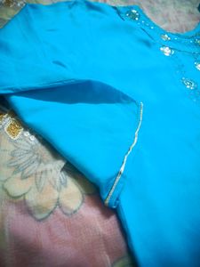 New Blue Sequence Work Kurti😻😻