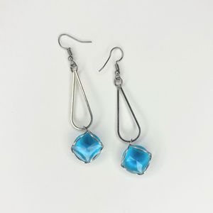 Blue Dangler Earrings
