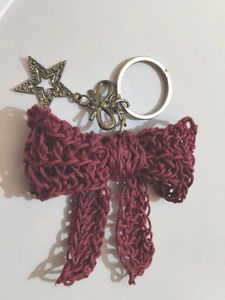 Crochet Bow Keychain