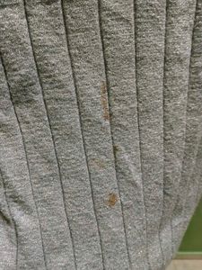 Grey Ribbed Turtleneck Top