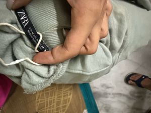 Zara Sage Green Turtleneck Sweater With Fleece