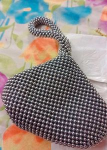 Beaded Kiss Lock Evening Bag