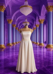 Elegant Ivory Dress with Lace Detail