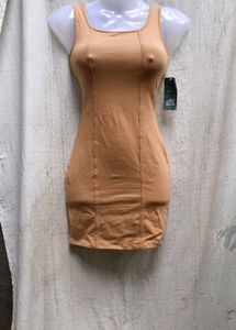 14296. Tan Bodycon Dress