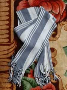 Striped Scarf with Fringes