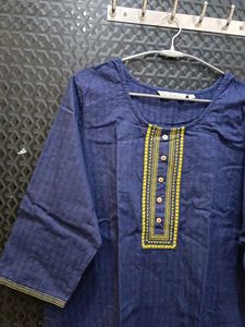Blue Embroidered Kurta