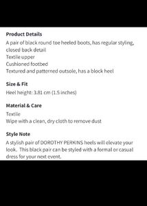 Dorothy Perkins Wide Fit Boots