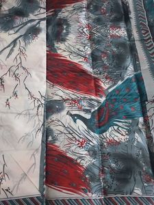 Peacock Print Saree