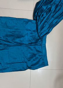 Teal Palazzo Pants With Trail