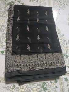 Black Beautiful Georgette Saree