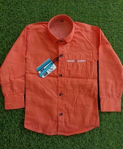 Orange Button-Down Shirt
