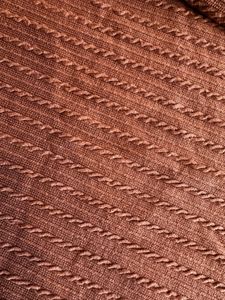 Brown V-Neck Long Sleeve Top