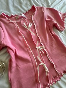 Korean Pink Bow Top