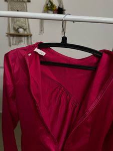 H&amp;M Draped Satin dress