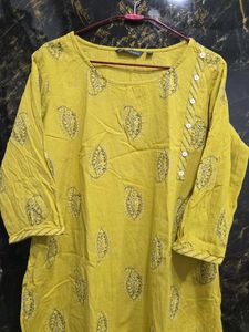 Printed Button Kurta