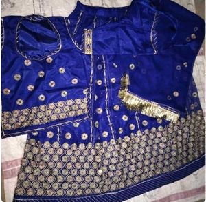 Blue Embroidered rajputi posak No Return
