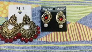 Golden Oxidized Earrings