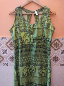 Bplus Vestry Green Georgette Kurti For Women