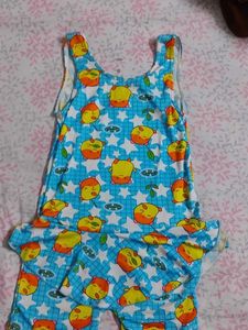 Cute Cartoon Print Baby Outfit