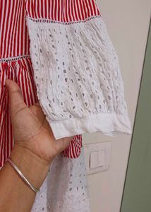 LA Zoire Peplum Top Size M