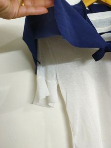 Navy Blue And White Top