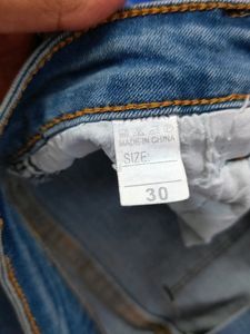 Blue Denim Ankle Length Jeans