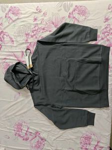 Men Dark Grey Winter Hoodie Pullover Extra Large