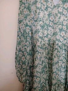 Flower Print Short Mini Dress