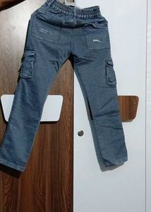 Boy's Denim Cargo Pants