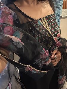 Customized Black Kurti Set
