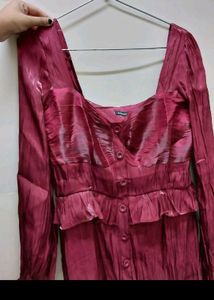 Red Metallic Dress